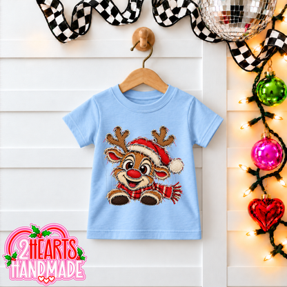 Faux Patch Reindeer - Boy & Girl (Kiddos)