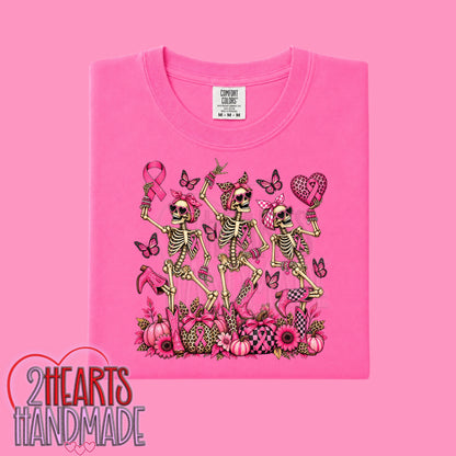 Breast Cancer Awareness: Breast Cancer Skeletons Dancing