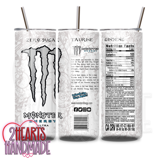 White Monster Can Tumbler