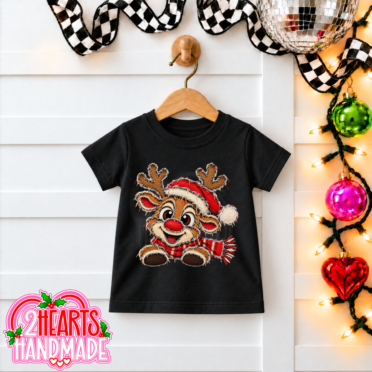 Faux Patch Reindeer - Boy & Girl (Kiddos)