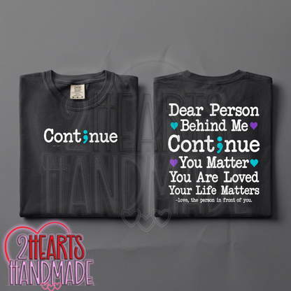 Dear Person Behind Me: (Suicide Awareness)