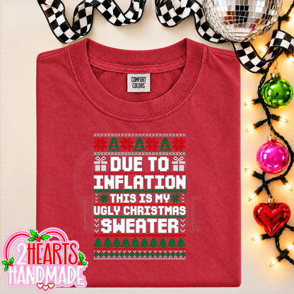 Due To Inflation, This Is My Ugly Christmas Sweater (Couples Set)