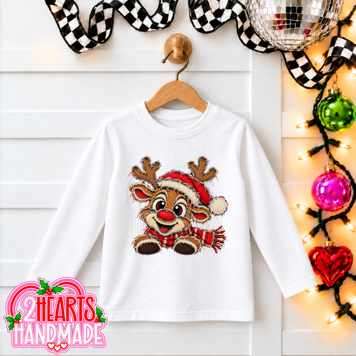 Faux Patch Reindeer - Boy & Girl (Kiddos)