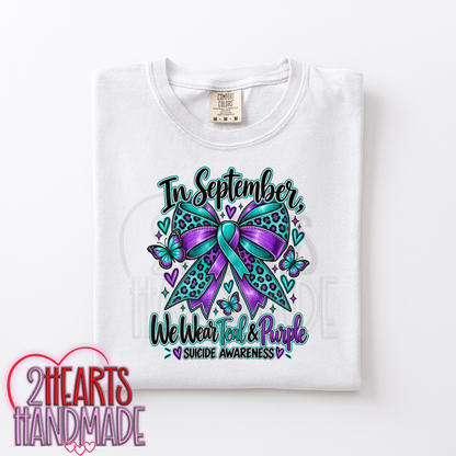 In September, We Wear Teal & Purple Suicide Awareness