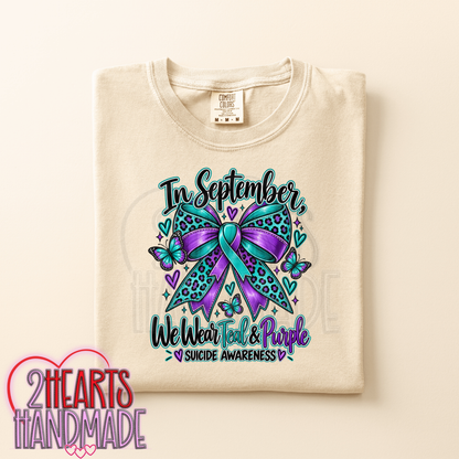 In September, We Wear Teal & Purple Suicide Awareness