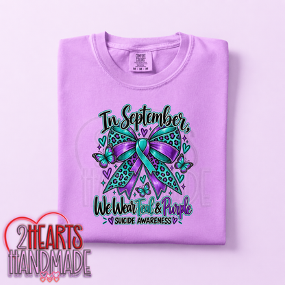 In September, We Wear Teal & Purple Suicide Awareness