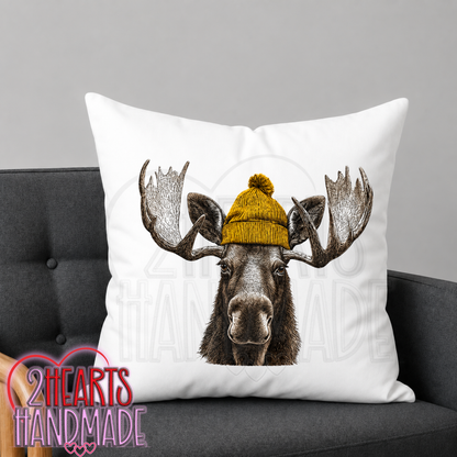 Just a Fall Moose Throw Pillow Cover (Pillow NOT Included)