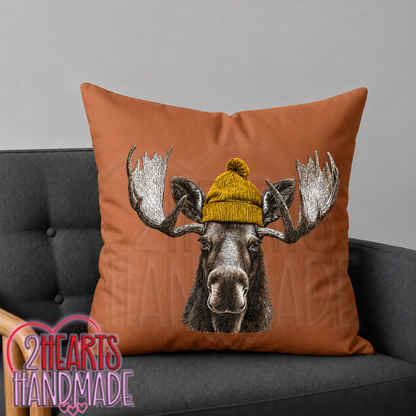 Just a Fall Moose Throw Pillow Cover (Pillow NOT Included)