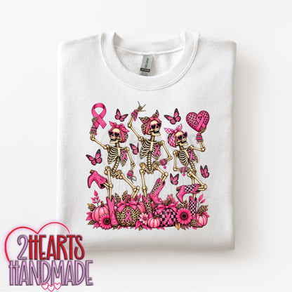Breast Cancer Awareness: Breast Cancer Skeletons Dancing