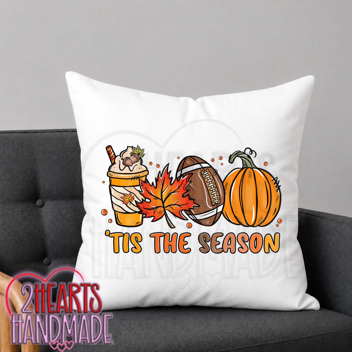 Tis The Season With All The Fall Things Throw Pillow Cover (Pillow NOT Included)