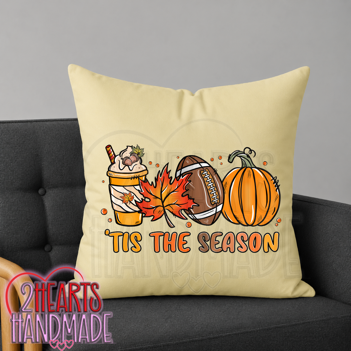 Tis The Season With All The Fall Things Throw Pillow Cover (Pillow NOT Included)
