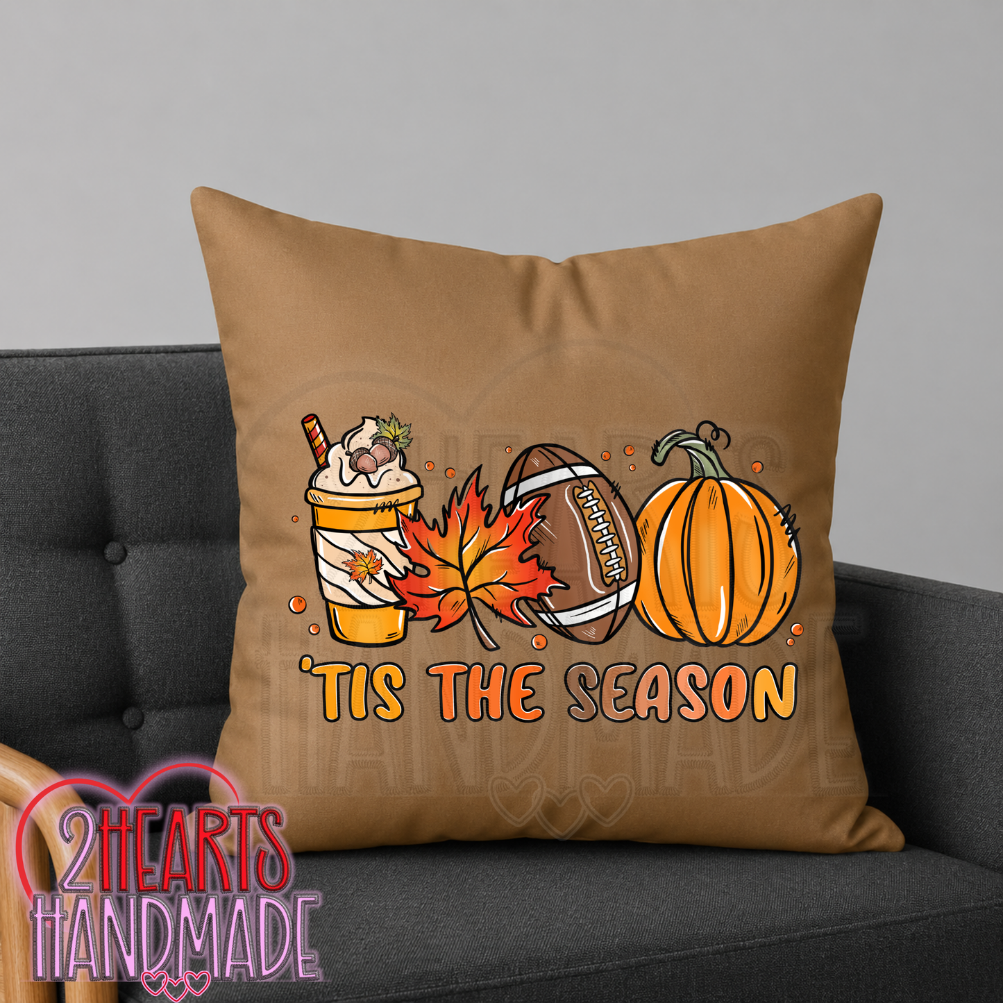 Tis The Season With All The Fall Things Throw Pillow Cover (Pillow NOT Included)