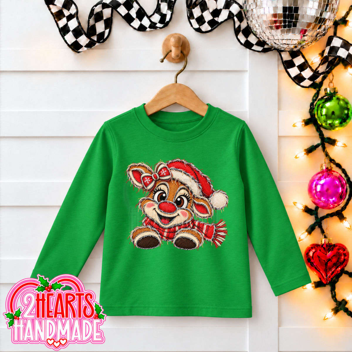 Faux Patch Reindeer - Boy & Girl (Kiddos)