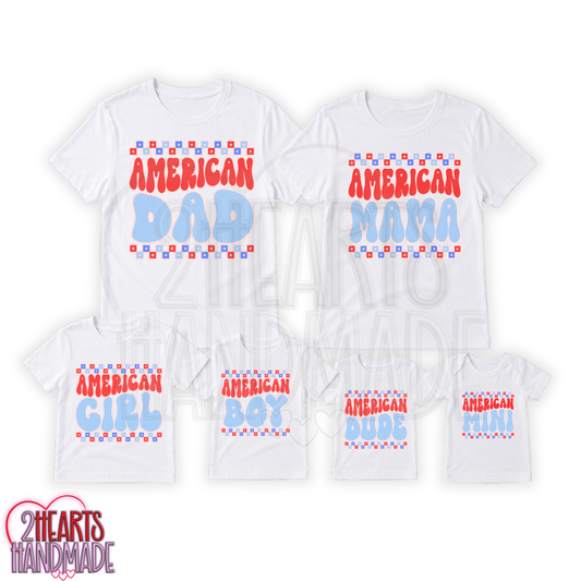 Family American Shirts - Kiddos