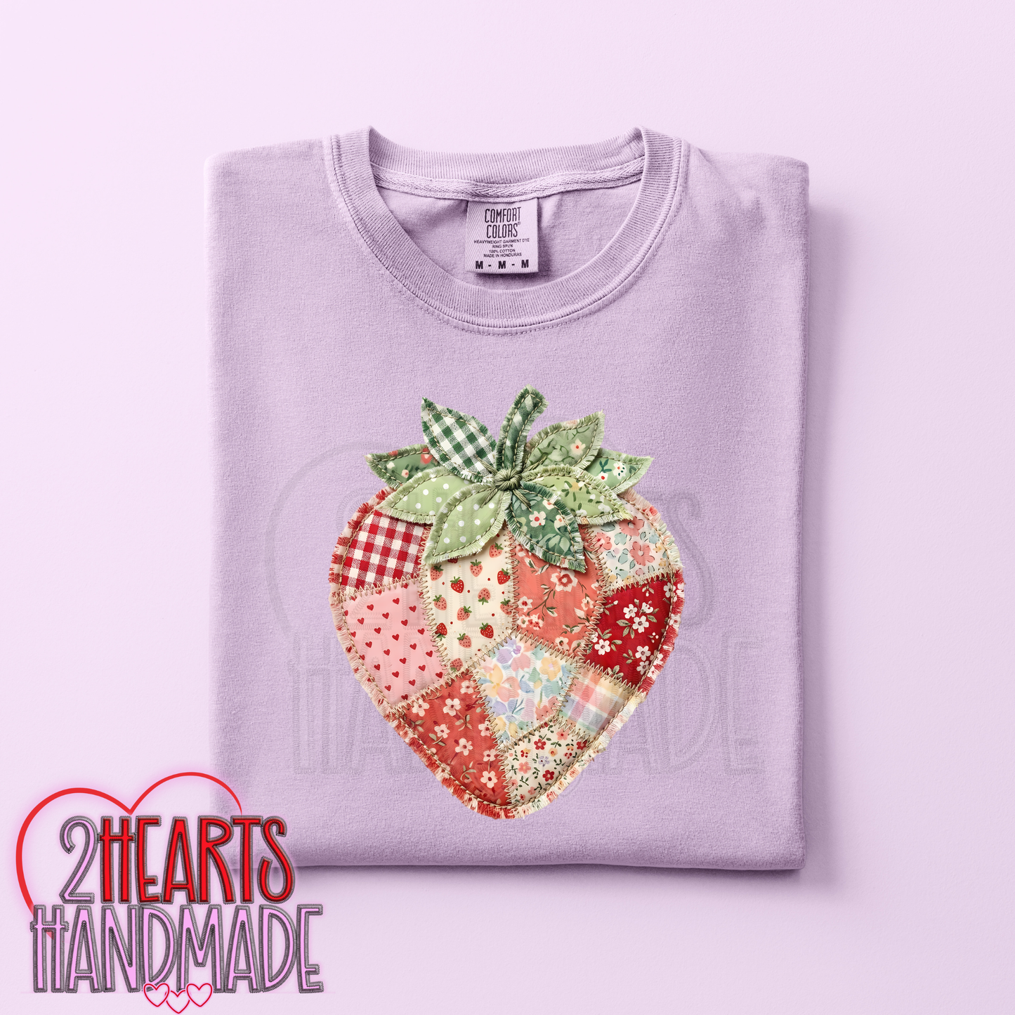 Faux Patchwork Strawberry