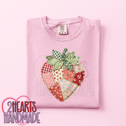 Faux Patchwork Strawberry