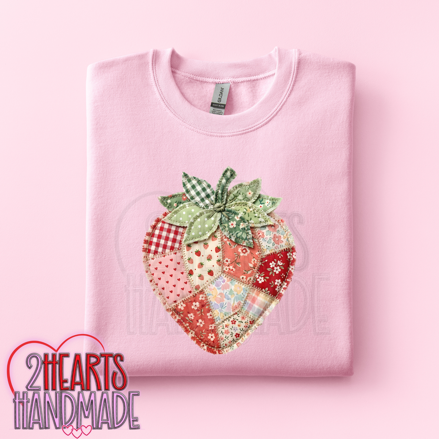 Faux Patchwork Strawberry