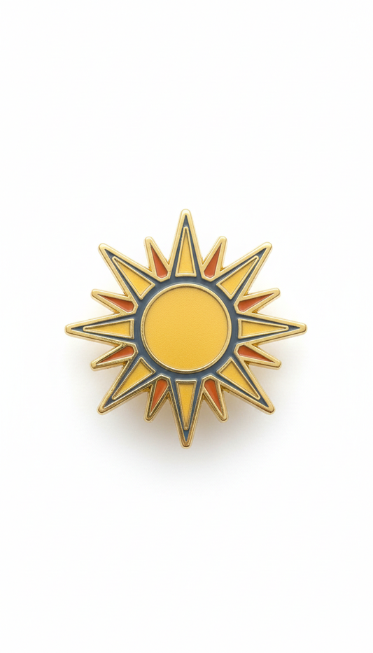 Handmade Sunlit Gold Enamel Pin