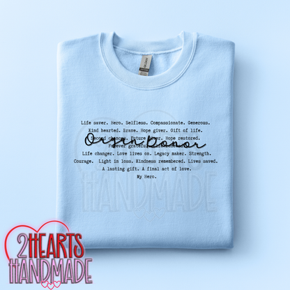 Organ Donor word cloud