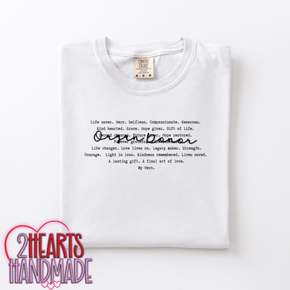 Organ Donor word cloud