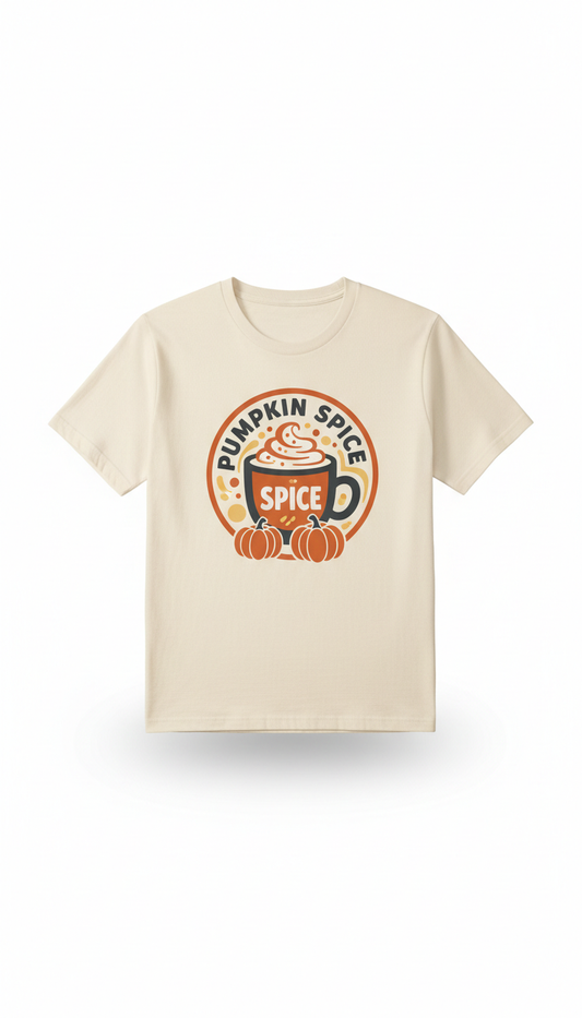 Pumpkin Spice Screen Print Cotton Tee