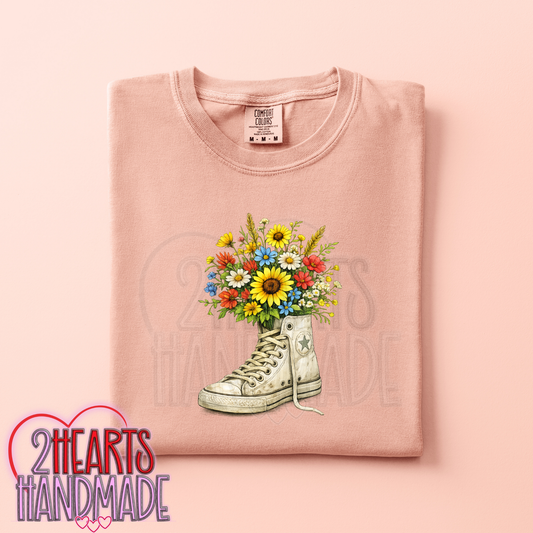 Retro High Top Flowers