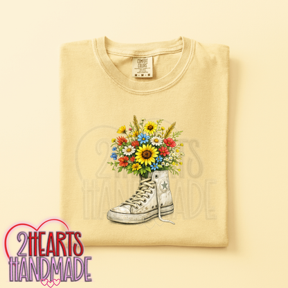 Retro High Top Flowers