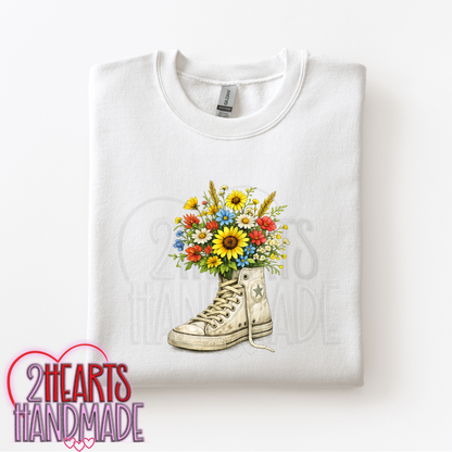 Retro High Top Flowers