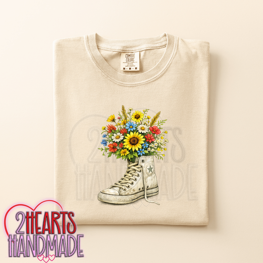 Retro High Top Flowers