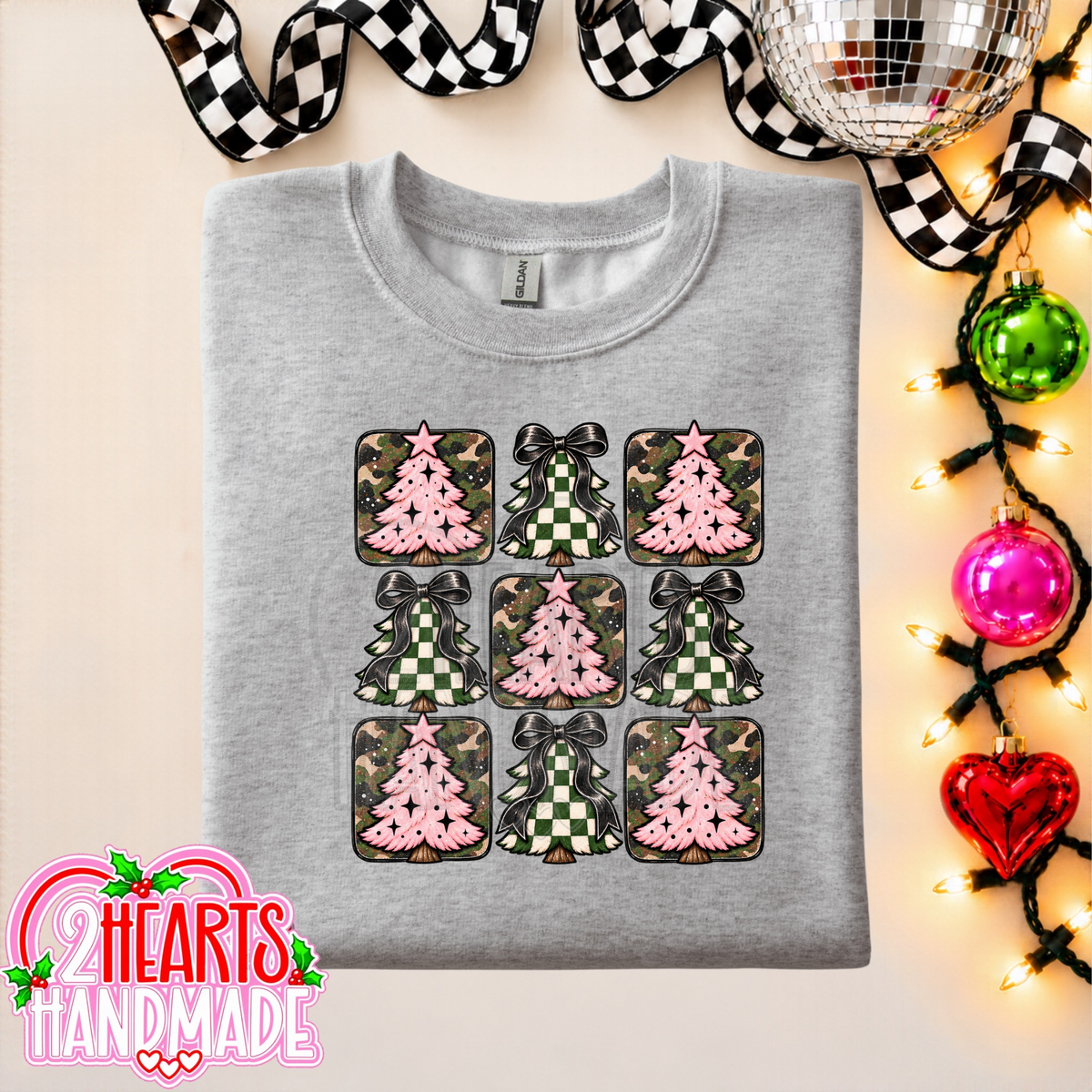 Pink, Camo and Checkered Trees