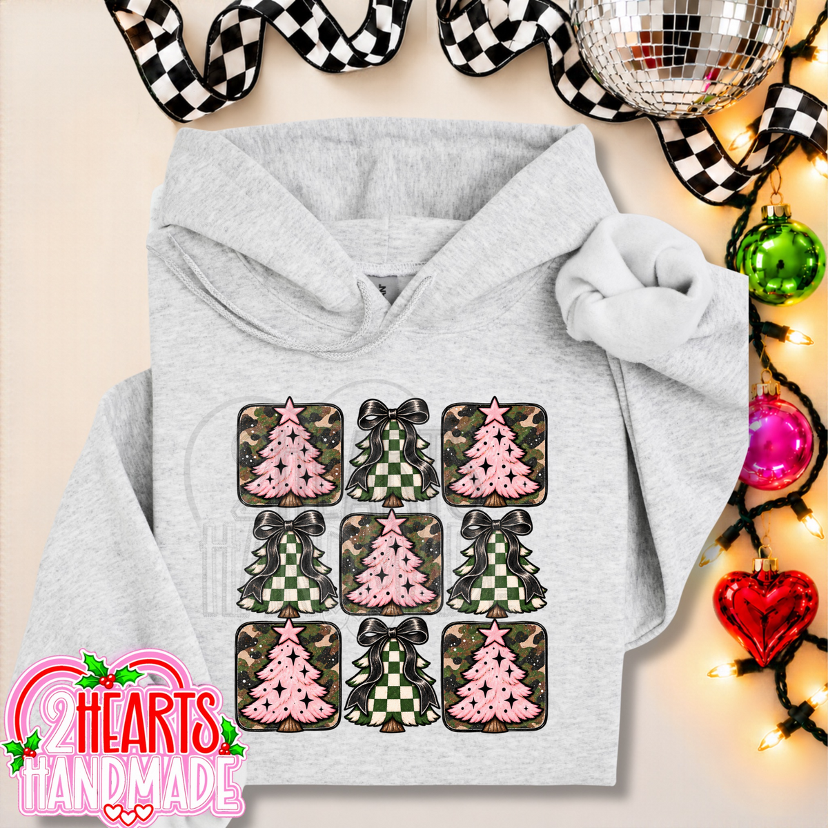 Pink, Camo and Checkered Trees
