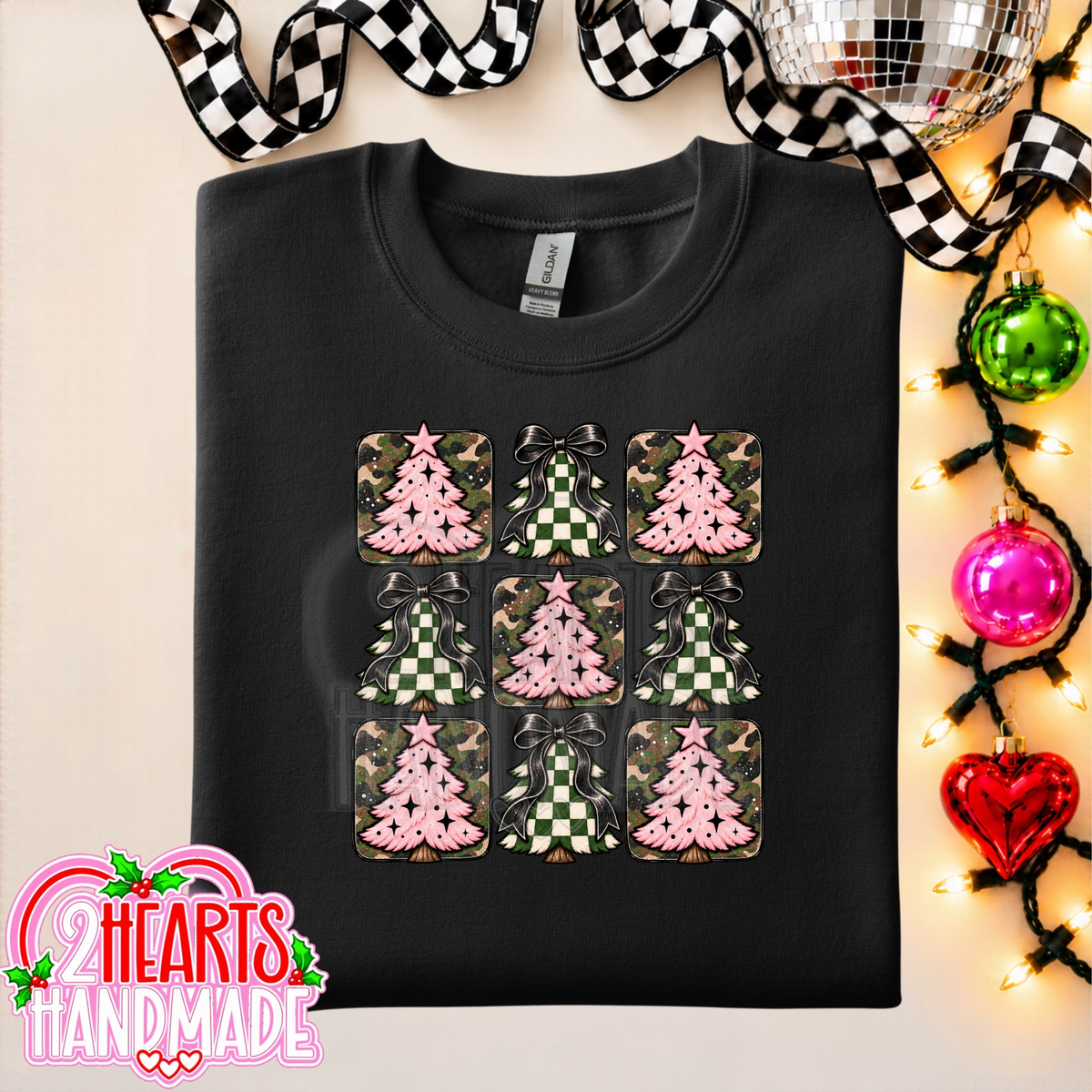 Pink, Camo and Checkered Trees