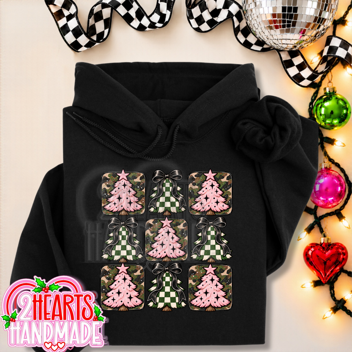 Pink, Camo and Checkered Trees