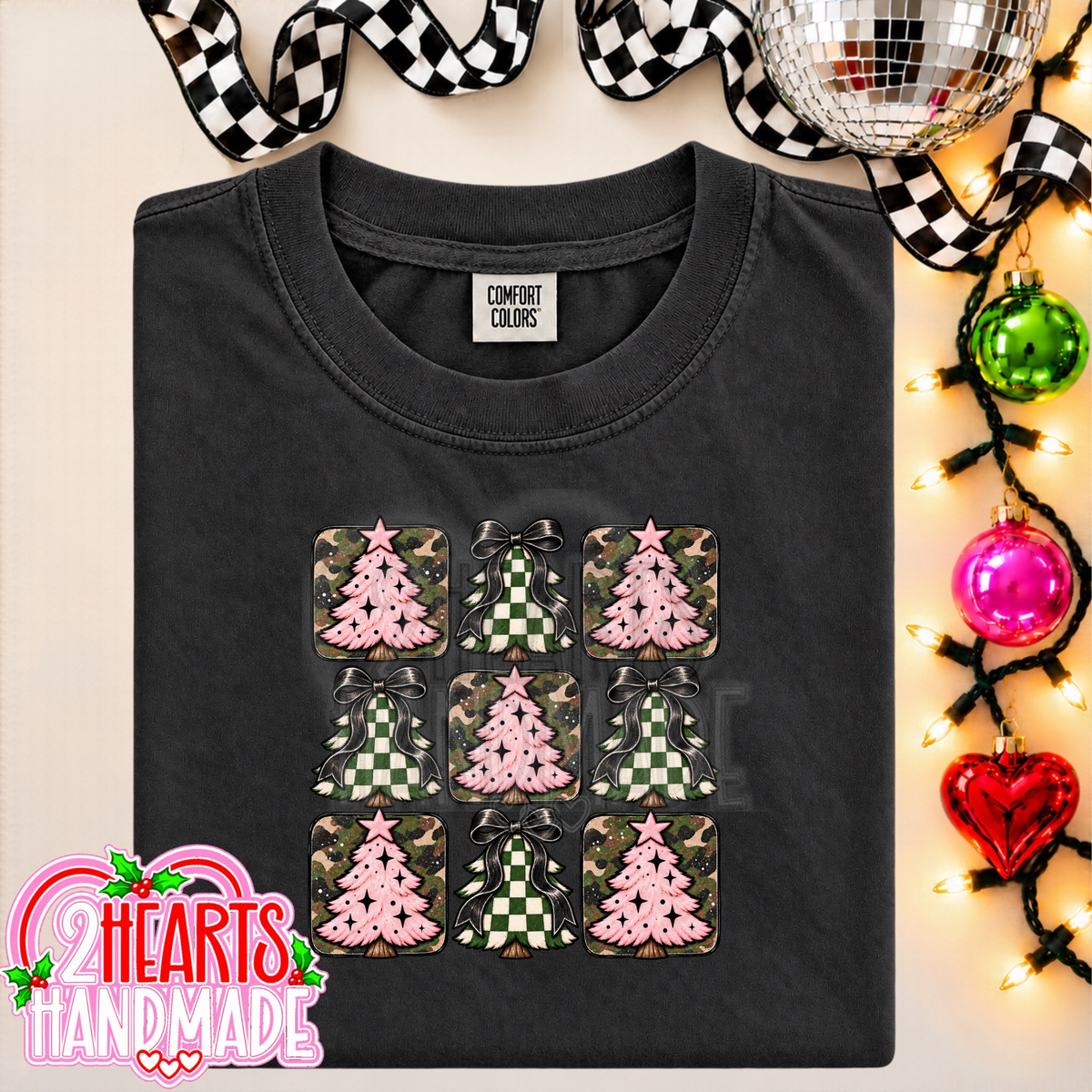 Pink, Camo and Checkered Trees