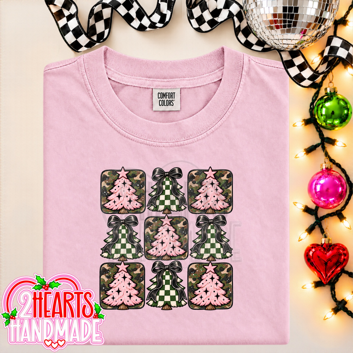 Pink, Camo and Checkered Trees