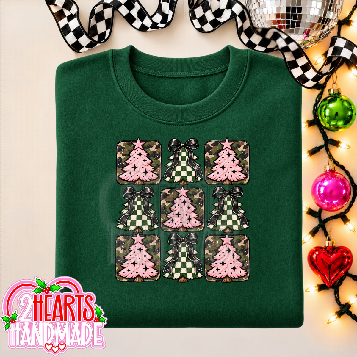 Pink, Camo and Checkered Trees