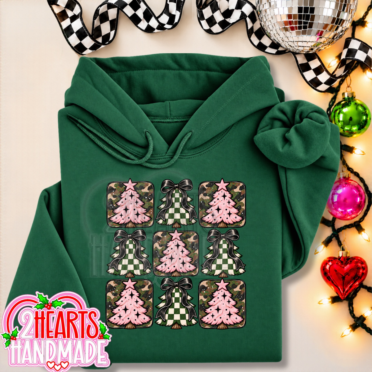 Pink, Camo and Checkered Trees