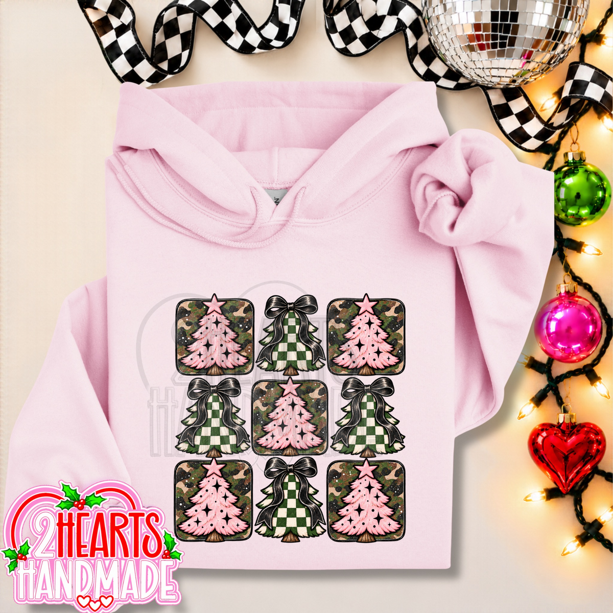 Pink, Camo and Checkered Trees