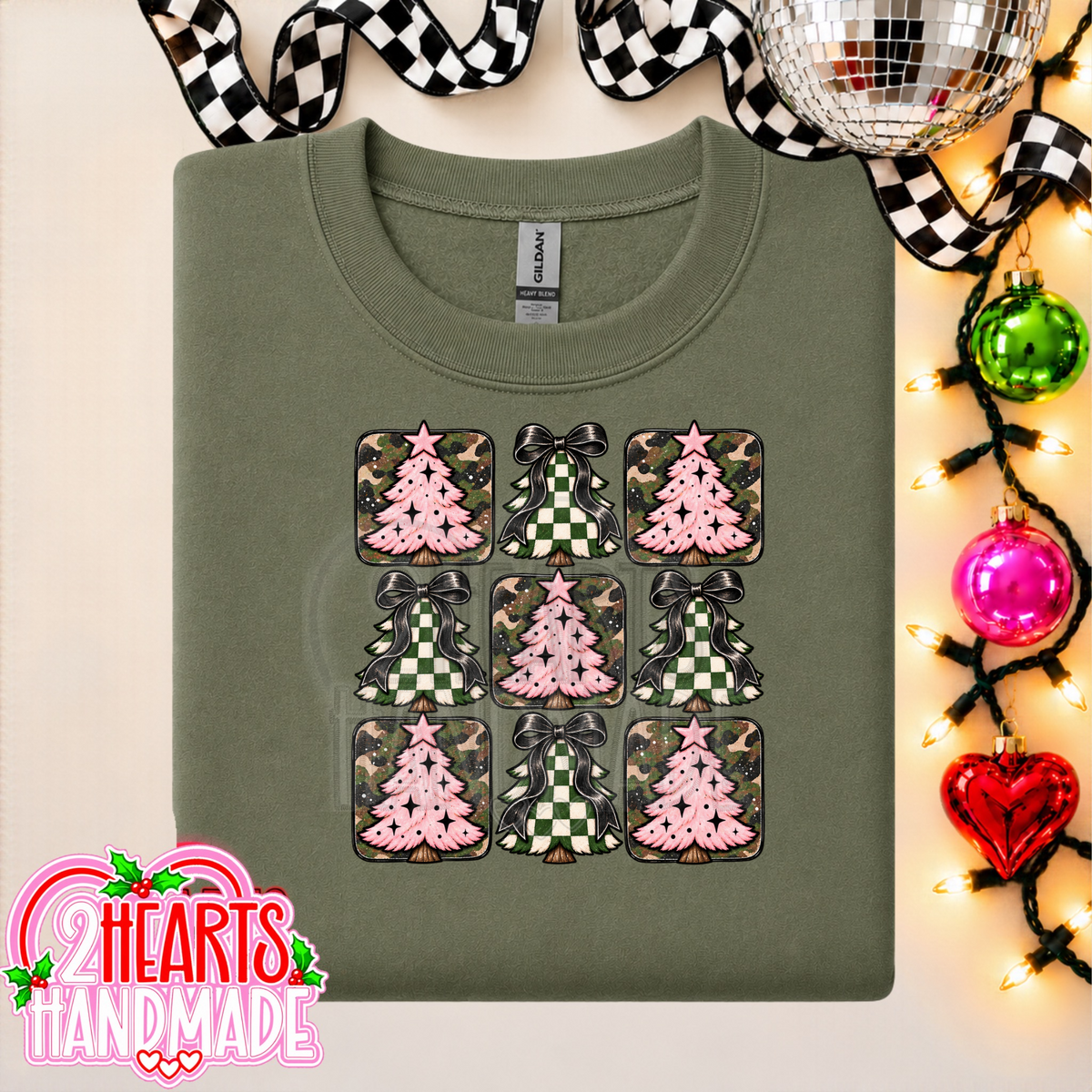Pink, Camo and Checkered Trees