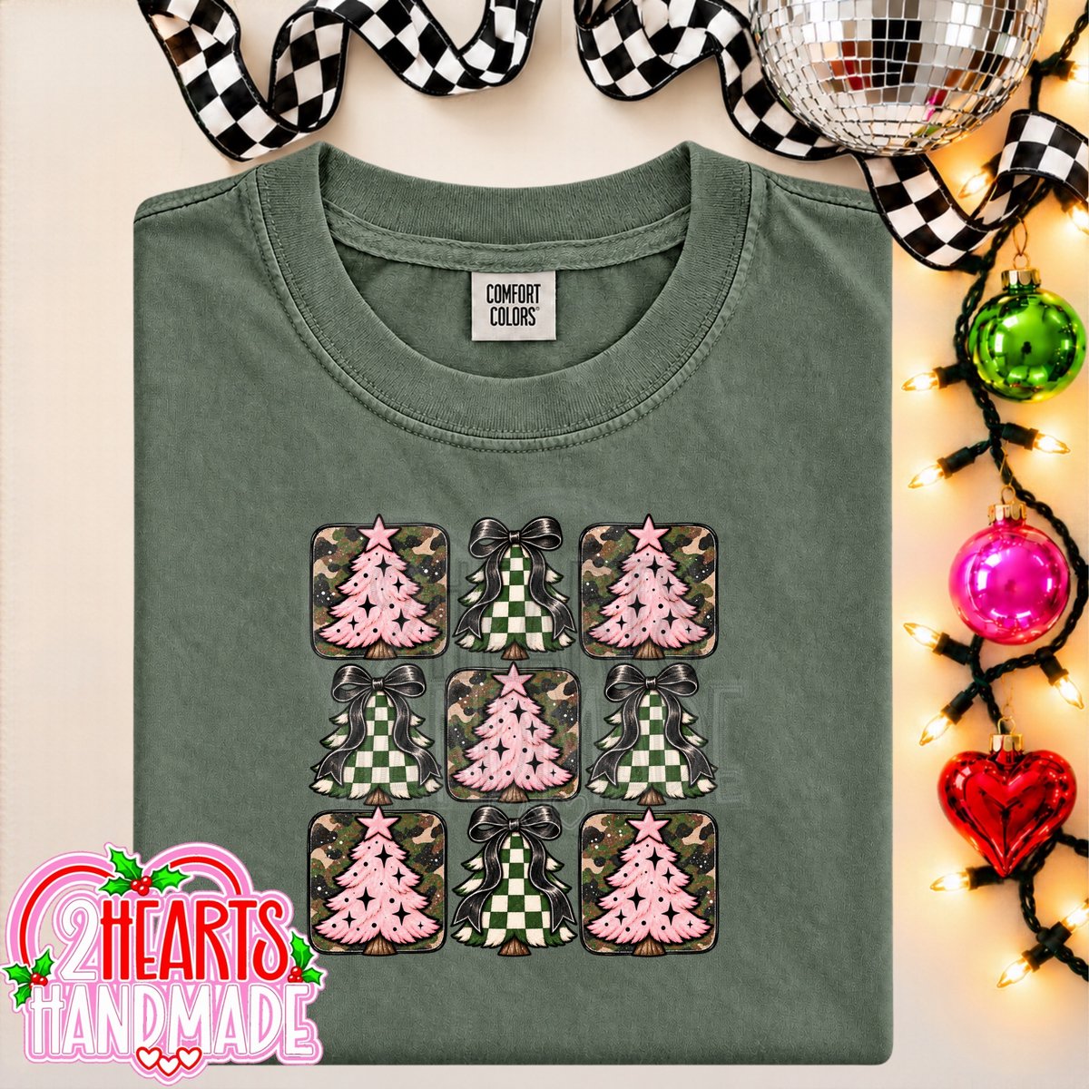 Pink, Camo and Checkered Trees