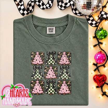 Pink, Camo and Checkered Trees