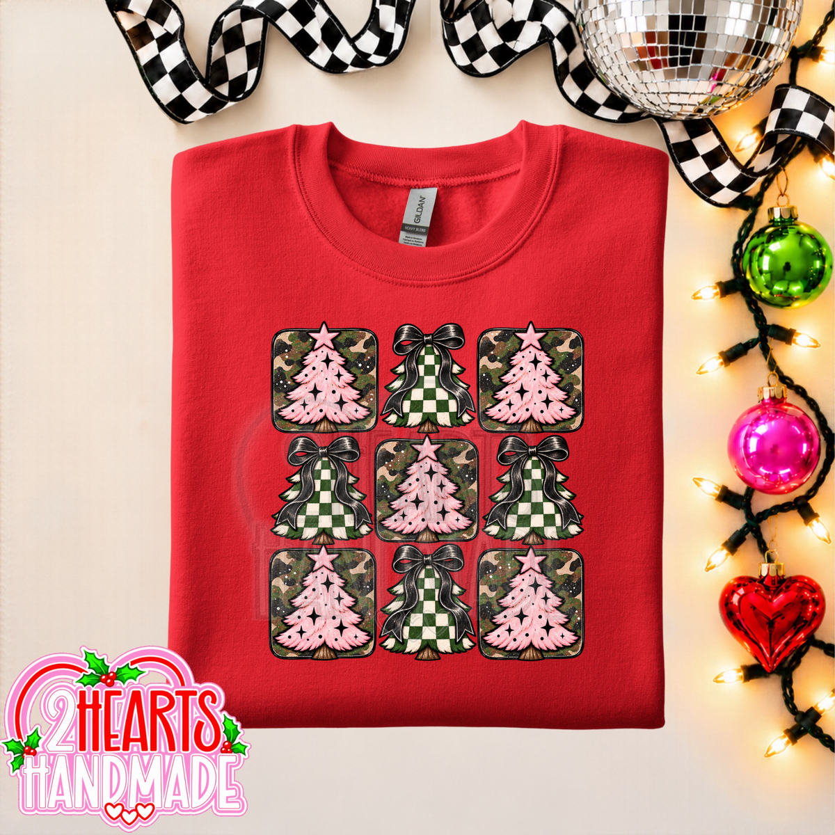Pink, Camo and Checkered Trees
