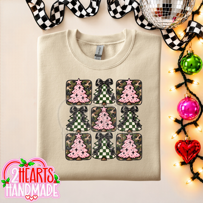 Pink, Camo and Checkered Trees