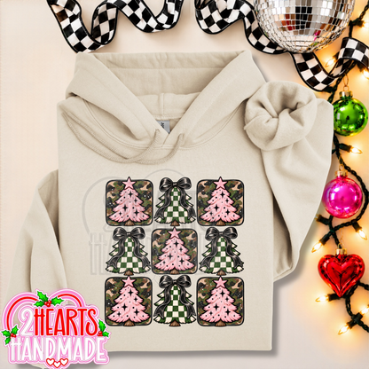 Pink, Camo and Checkered Trees