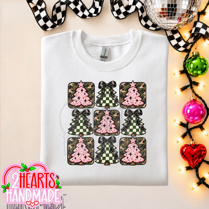 Pink, Camo and Checkered Trees