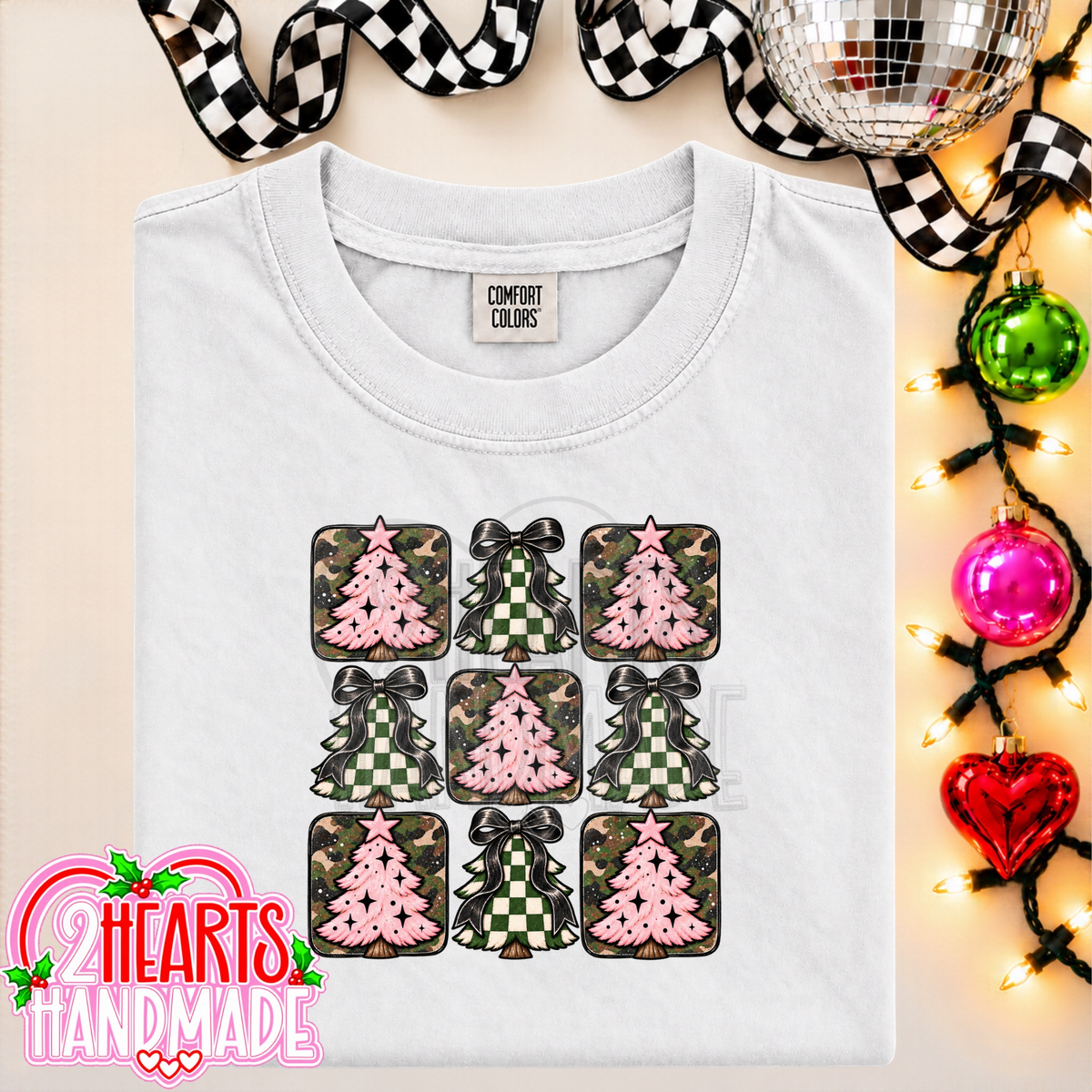 Pink, Camo and Checkered Trees