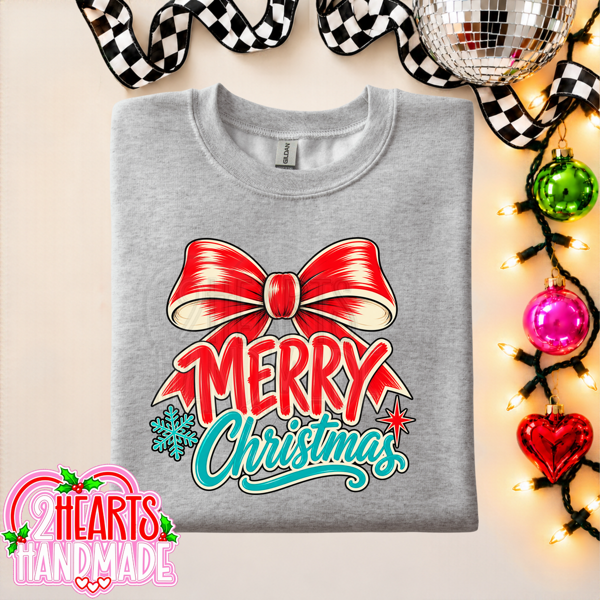 Merry Christmas Big Red Bow