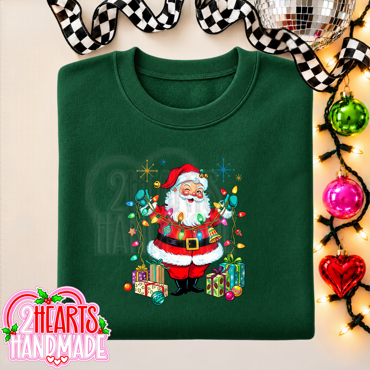 Vintage Santa with Lights