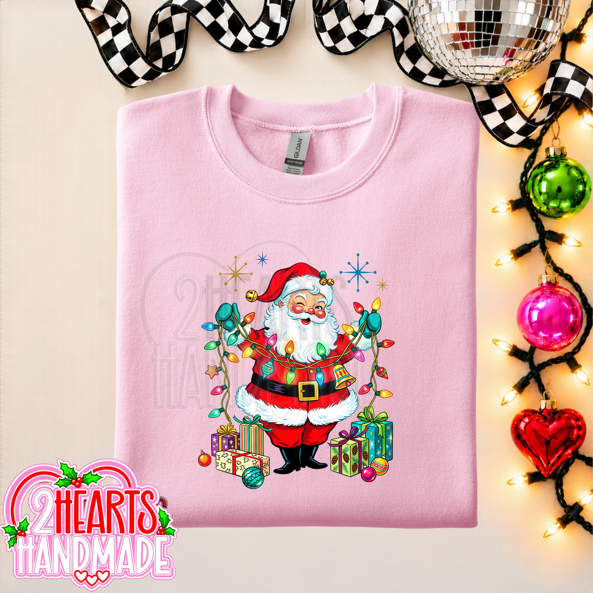 Vintage Santa with Lights