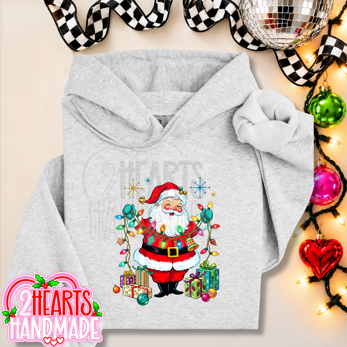 Vintage Santa with Lights